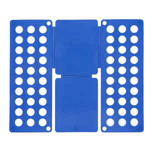 Innovagoods Doblador de Ropa - Polipropileno - Plegable - Uso Sencillo - Compacto - 24x59x1cm - Color Azul