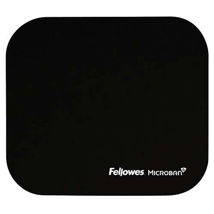 Fellowes Alfombrilla para Raton con Microban - Proteccion Antibacteriana - Base de Goma - 23.2x19.9cm - Color Negro 1