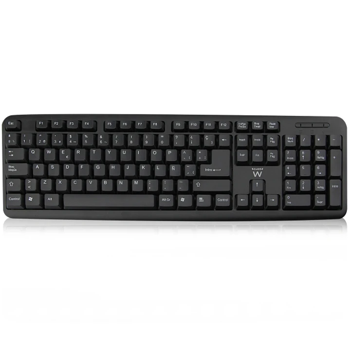 Ewent Teclado con Cable - Diseño Slim - Cable USB-A de 1.35m - Color Negro 1