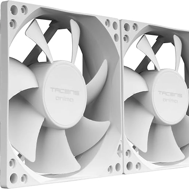 Tacens Anima AF8X2 Pack de 2 Ventiladores de 80mm - Rodamientos Fluxus - Color Blanco 1