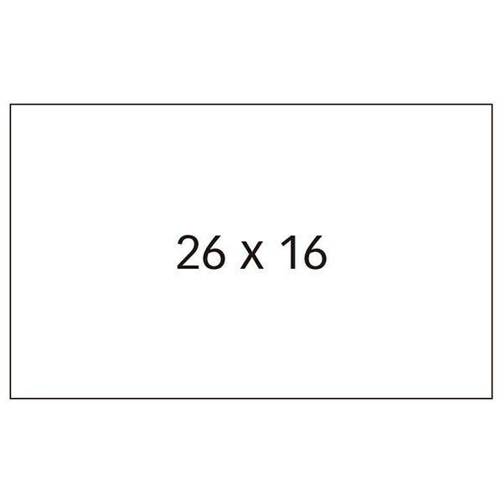 Apli Pack de 6 Rollos de 1000 Etiquetas Blancas para Maquinas Etiquetadoras de Precios de 2 Lineas - Tamaño 26 x 16mm - Adhesivo Permanente - Cantos R 1