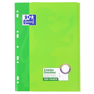 Oxford Seyes Recambio A4 200 Hojas - Cuadricula Seyes - con Margen - Papel de Alta Calidad