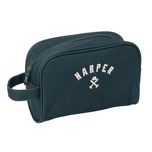 Safta Harper and Neyer Neceser de 3.6L - Cremallera - Asa Lateral - Interior Forrado - Organizadores Interiores - 240x100x150mm - Color Azul Marino