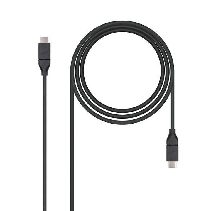 Nanocable Cable USB-C 3.1 Gen 2 10Gbps Macho a USB-C Macho 1m 1