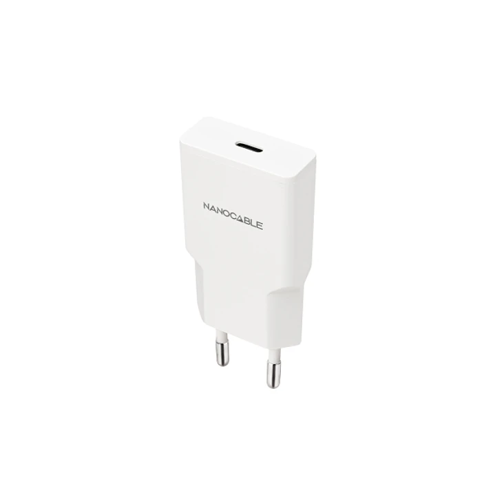 Nanocable Cargador de Pared USB-C/PD 20W - Color Blanco 1