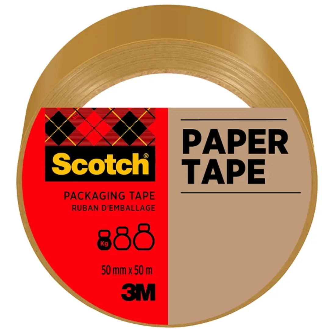 Scotch Cinta de Embalaje de Papel - 50mm x 5m - Color Marron 1