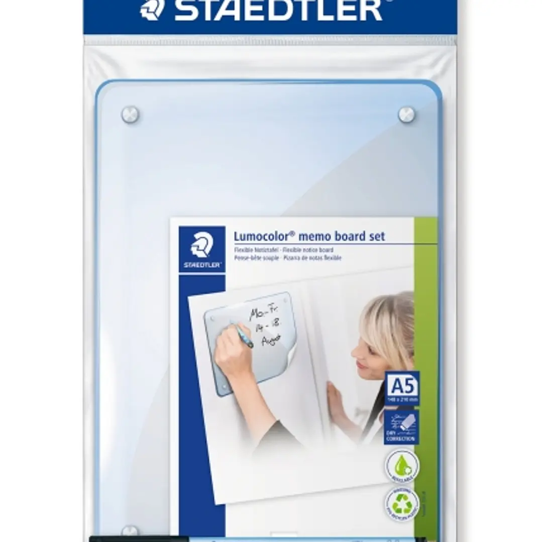 Staedtler Lumocolor 641 Lamina para Notas Flexible con Rotulador - Tamaño 210x148mm - Autoadhesivo - Limpieza en Seco 1