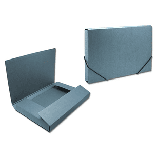 Bismark Carpeta para Proyectos - Medidas 350x230x50mm - Fabricada en Carton - Cierre con Gomas - Color Azul
