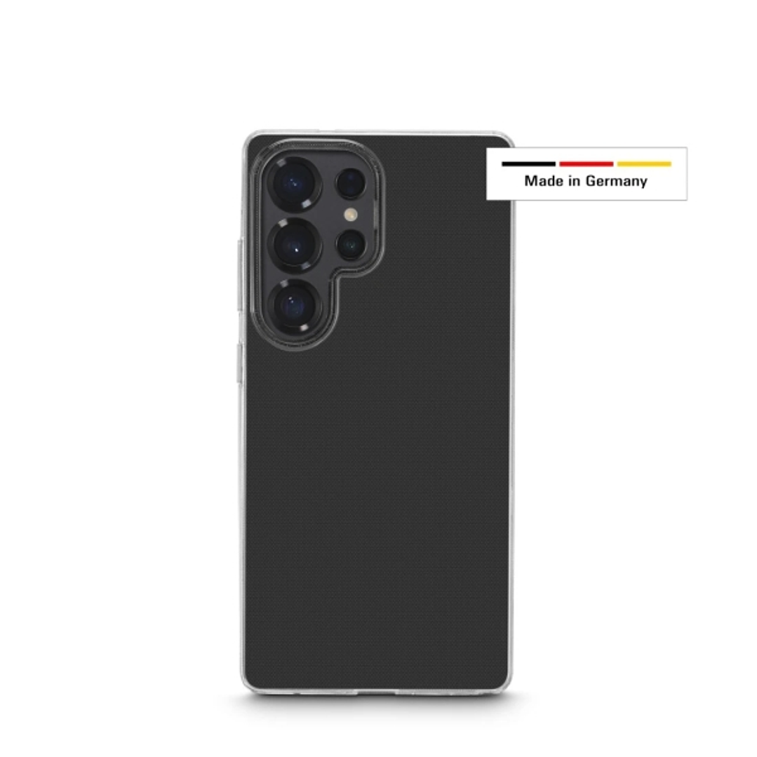 Hama Always Clear Funda para Samsung Galaxy S25 Ultra - Antideslizante - Poliuretano Termoplastico - Bordes Elevados - Color Transparente 1