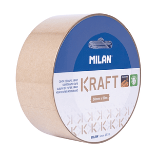 Milan Precinto de Papel Kraft - 50mm x 50m - Color Marron