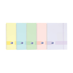 Oxford Live & Go A4 Carpeta de Fundas - Tapa de Plastico Opaco - Espiral 20 Fundas - Colores Surtidos