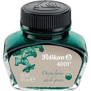 Pelikan Tinta 4001 No.78 - Frasco 30ml - Tintero de 30ml - Asegura el Perfecto Funcionamiento de la Estilografica - Color Verde Oscuro