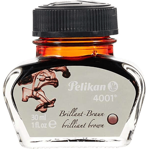 Pelikan Tinta 4001 No.78 - Frasco 30ml - Tintero de 30ml - Asegura el Perfecto Funcionamiento de la Estilografica - Color Pardo