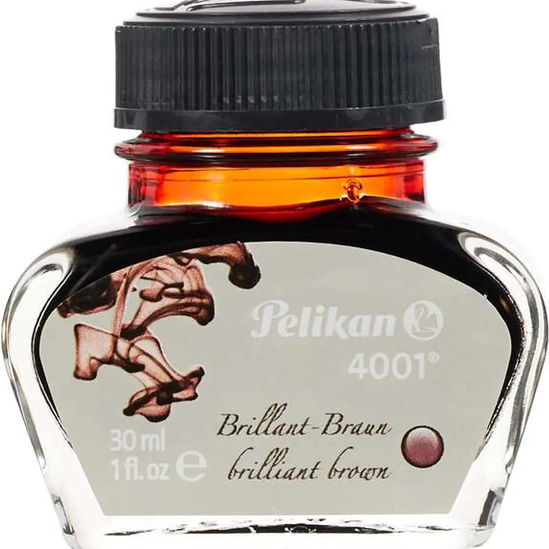 Pelikan Tinta 4001 No.78 - Frasco 30ml - Tintero de 30ml - Asegura el Perfecto Funcionamiento de la Estilografica - Color Pardo 1