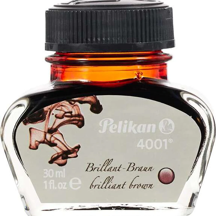 Pelikan Tinta 4001 No.78 - Frasco 30ml - Tintero de 30ml - Asegura el Perfecto Funcionamiento de la Estilografica - Color Pardo 1