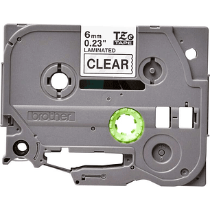 Brother TZe111 Cinta Laminada Original de Etiquetas - Texto negro sobre fondo transparente - Ancho 6mm x 8 metros