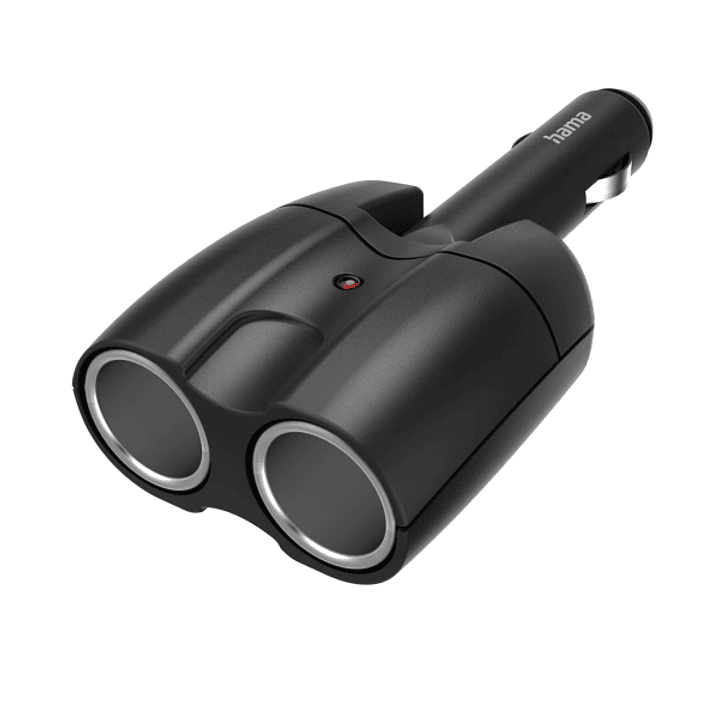 Hama Distribuidor de 2 Tomas de 12V para Coche - Color Negro 1