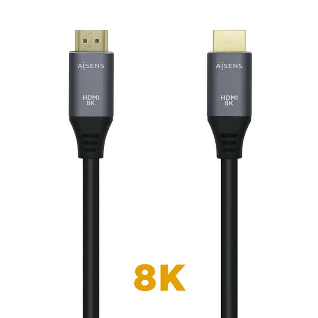 Aisens Cable HDMI V2.1 Ultra Alta Velocidad 8K@60Hz 48Gbps - A/M-A/M - 1.0m - Color Negro 1