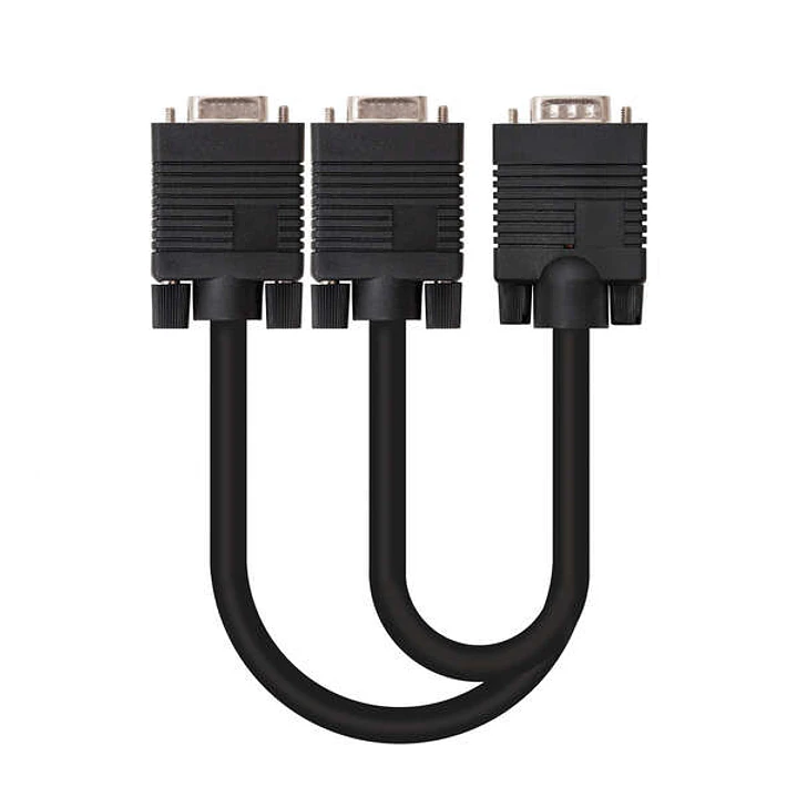Nanocable Cable Bifurcador SVGA - HDB15/M-2xHDB15/H - 45 cm - Color Negro 1