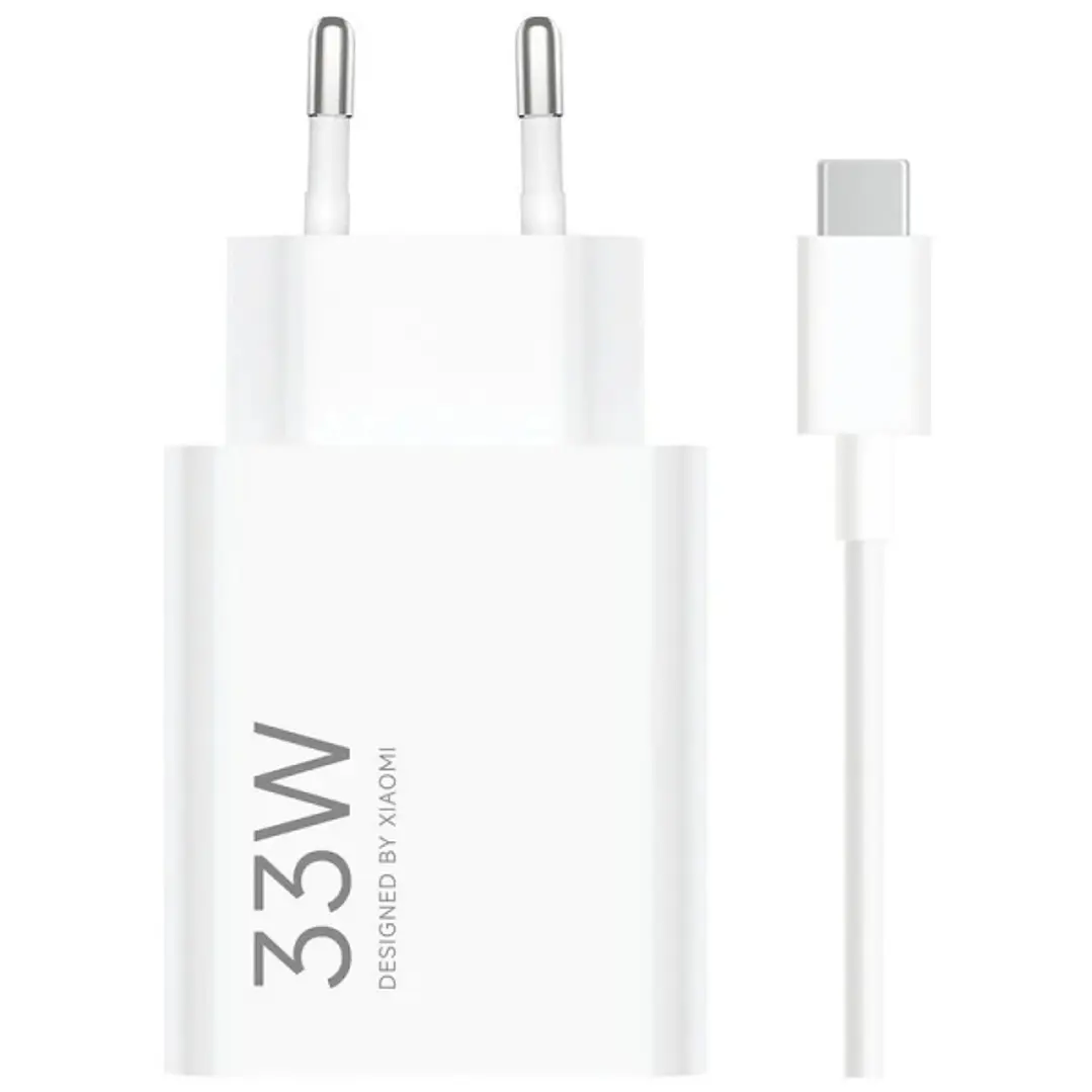 Xiaomi 33W Combo Cargador de Pared para Smartphone USB-A 33W + Cable - Identificacion Inteligente de Dispositivos - Color Blanco 1