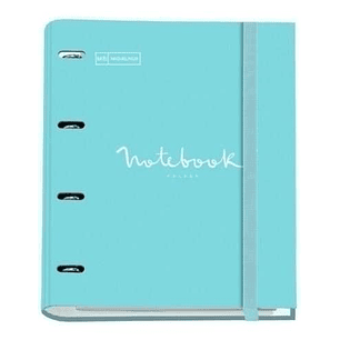 Miquel Rius Emotions Carpebloc 5 Archivador de 4 Anillas Formato A4 + Recambio de 100 Hojas con Banda en 5 Colores - Cubiertas de Carton Forrado - Cie