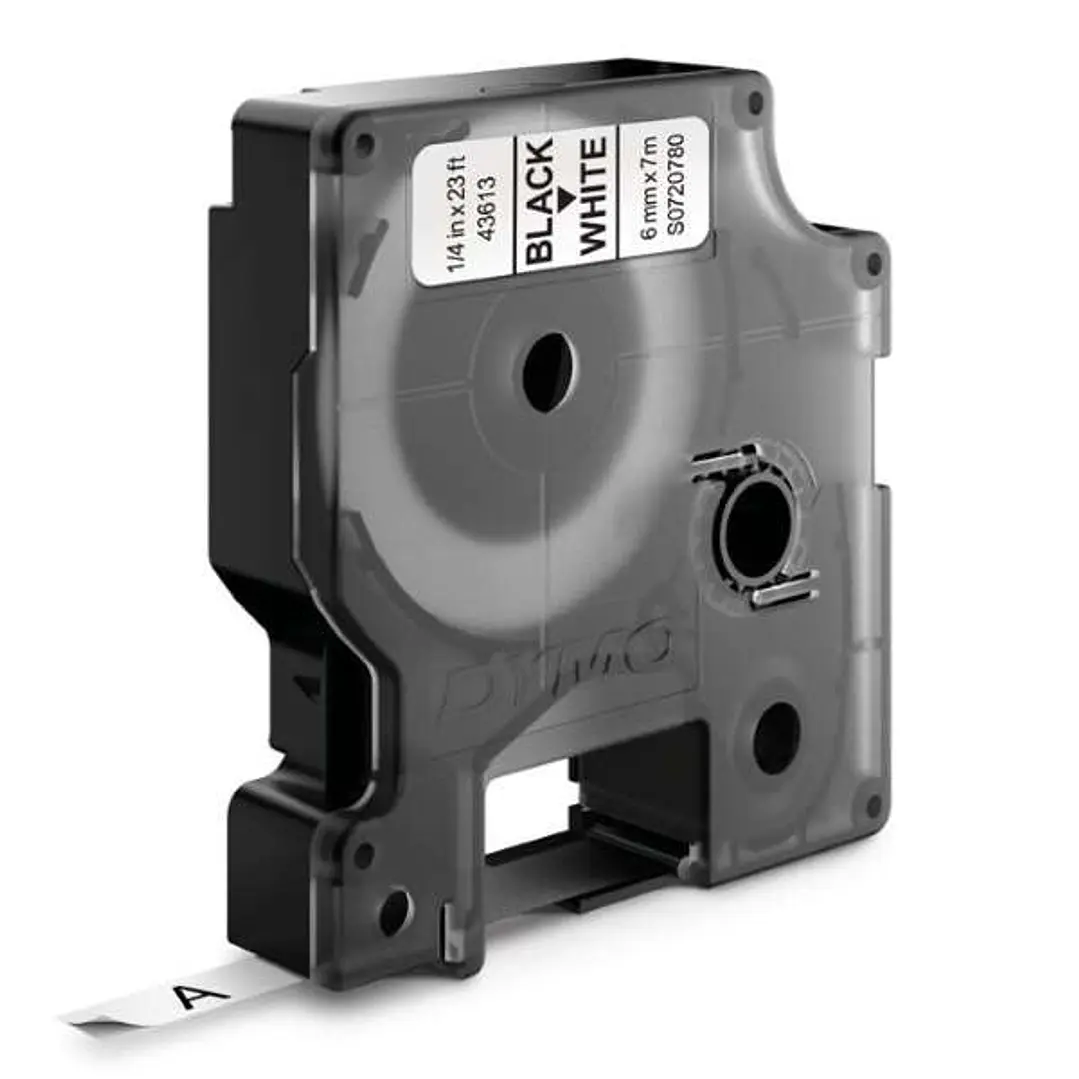 Dymo D1 Cinta de Etiquetas Original para Rotuladora - Texto negro sobre fondo blanco - Ancho 6mm x 7 metros - S0720780 1