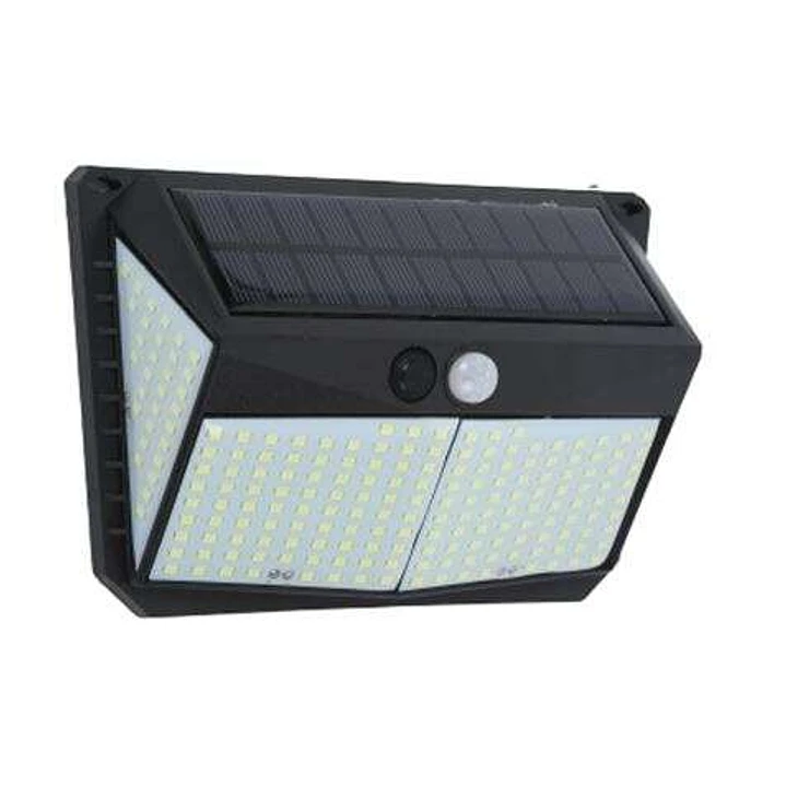 Elbat Aplique Solar 3 Caras - 250LM - Luz Fria 6500K - Sensor Movimiento - Bateria 1200mAh 1