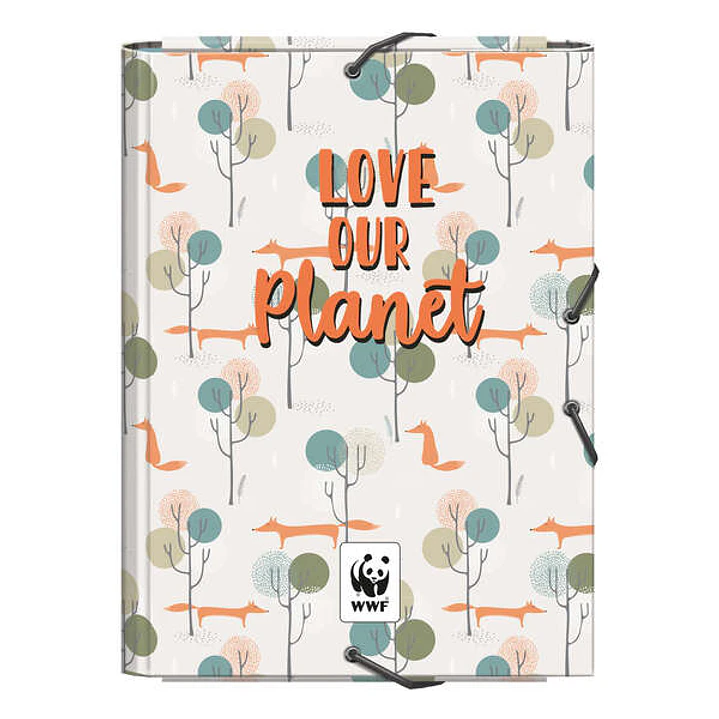 Dohe Carpeta de Carton Forrado con Papel Impreso a Todo Color - con 3 Solapas y Guardas Impresas - Cierre de Goma Elastica Redonda 1