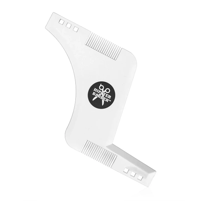 Innovagoods Hipster Barber Plantilla para Afeitado de Barba Preciso - Policarbonato - 17x11.5x0.1cm - Color Transparente 1