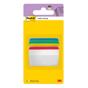 Post-It Index Dispensador con 24 Marcadores Reposicionables - Forma Rectangular - Colores Surtidos