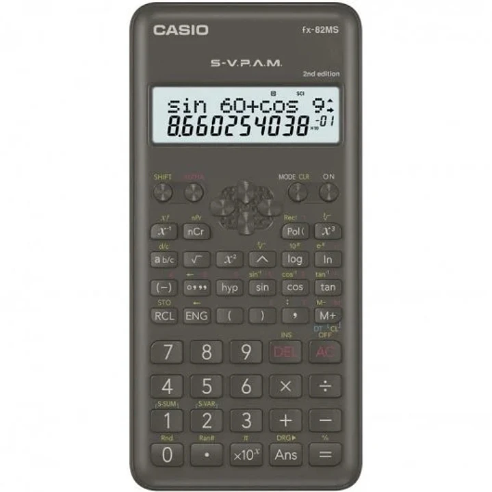 Casio Calculadora Cientifica FX-82MS 2ª Ed.- Pantalla LCD de 2 Lineas - 240 Funciones Integradas - 8 Memorias de Variables - Calculo de Porcentajes -  1