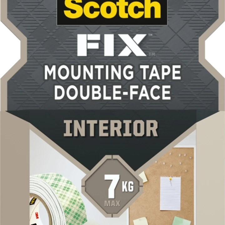 Scotch-Fix Cinta de Montaje para Interior de Doble Cara - 19 mm x 1.5m - Color Blanco 1