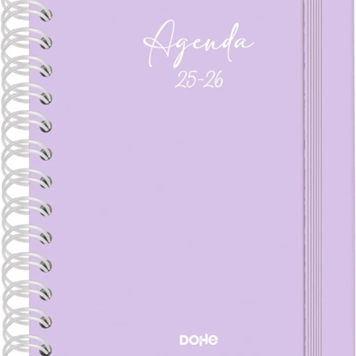 Dohe Serenity Agenda Escolar 25/26 Espiral Wireo A5 - Semana Vista - Papel 80g/m2 - 4 Hojas de Pegatinas - Cubierta de Carton Plastificado - Cierre c 1