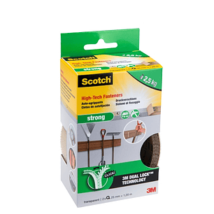 Scotch Pack de 2 Tiras de Sujecion Fuerte - 25mm x 1.2m - Color Transparente