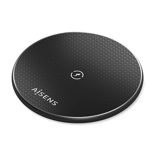Aisens Cargador Inalambrico 15W - USB-C - Protocolo Qi - Proteccion Contra Sobretension, Sobretemperatura y sobrecorriente - Color Negro