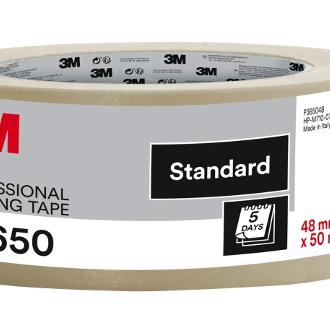 3M Cinta de Enmascarar Profesional - 48mm x 50m - Color Blanco 1