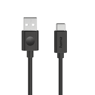 Hama Cable USB - USB-A Macho - USB-C Macho - Longitud 1.2m - Velocidad hasta 480Mbps - Color Negro