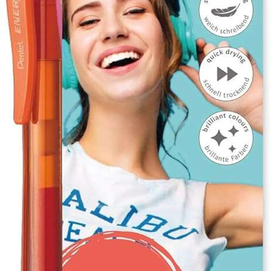 Pentel EnerGel X Pack de 4 Boligrafos de Bola Retractiles Tinta Gel - Punta 0.7mm - Trazo 0.35mm - Recargable - Grip de Agarre - 50% de Materiales Rec 1