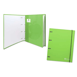 Bismark Carpeta de 4 Anillas con 80 Hojas Cuadricula 4x4 - Formato A4 - Fabricada en Carton - Color Verde