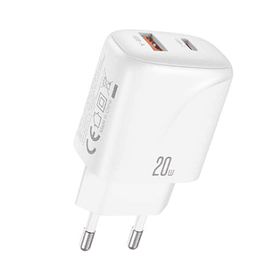 XO L158 Cargador de Corriente 20W - USB-A y USB-C - Alto Rendimiento - Color Blanco