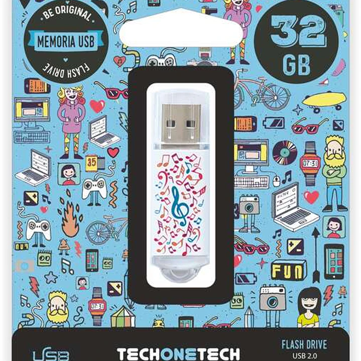 TechOneTech Music Dream Memoria USB 2.0 32GB (Pendrive) 1