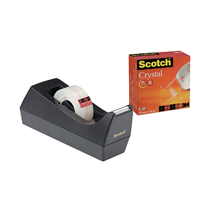 Scotch Crystal Cinta Adhesiva - 19mm x 10m - Color Negro