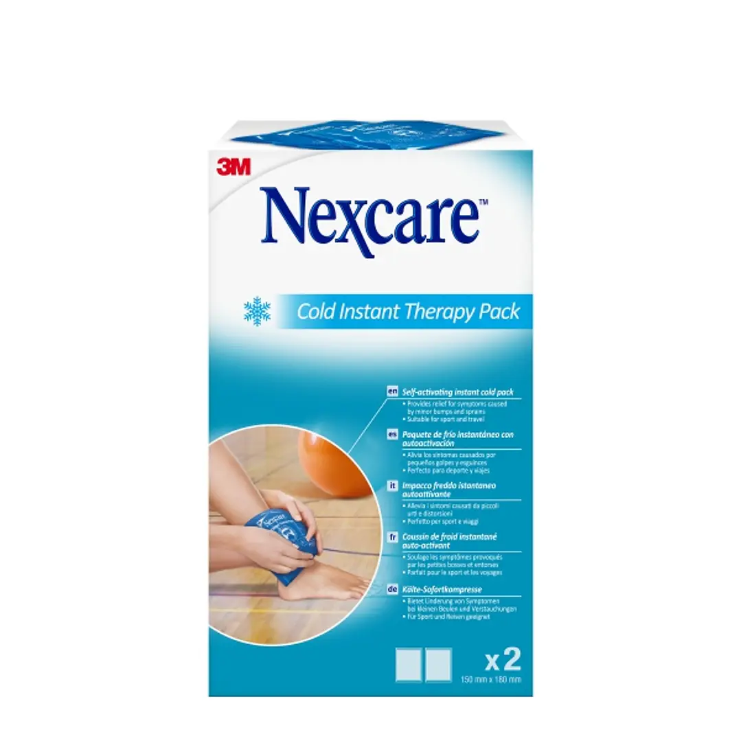Nexcare Coldhot Therapy Pack de 2 Compresas de Frio Instantaneo - Desechable - No Necesita Refrigeracion Previa - Color Blanco 1