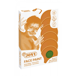 Jovi Estuche de 6 Botes Maquillaje Crema - Hipoalergenico - Base Grasa - Facil Aplicacion - Gran Cobertura - sin Parabenos - Facil de Retirar - Color 