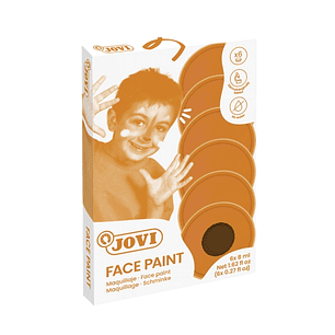 Jovi Estuche de 6 Botes 8ml Maquillaje Crema - Hipoalergenico - Base Grasa - Facil Aplicacion - Gran Cubricion - 12 Colores Mezclables - sin Parabenos