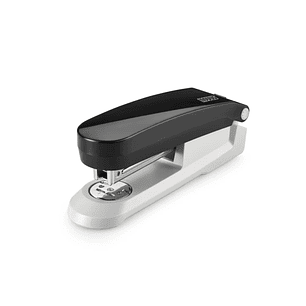 Novus Evolution E 20 Grapadora de Sobremesa + Caja de 200 Grapas 24/6 - Hasta 20 Hojas - Grapado Cerrado, Abierto y Clavado - Color Negro/Gris Claro