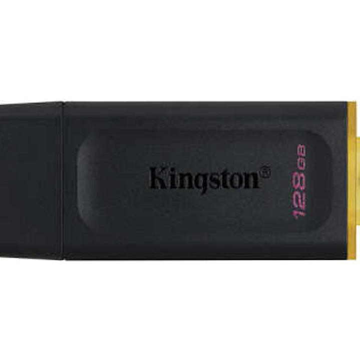 Kingston DataTraveler Exodia Memoria USB 128GB - USB 3.2 Gen 1 - Con Tapa - Enganche para Llavero - Color Negro (Pendrive) 1