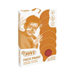 Jovi Estuche de 6 Botes 8ml Maquillaje Crema - Hipoalergenico - Base Grasa - Facil Aplicacion - Gran Cobertura - Colores Mezclables - sin Parabenos - 