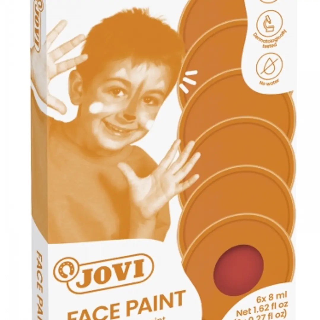 Jovi Estuche de 6 Botes 8ml Maquillaje Crema - Hipoalergenico - Base Grasa - Facil Aplicacion - Gran Cobertura - Colores Mezclables - sin Parabenos -  1