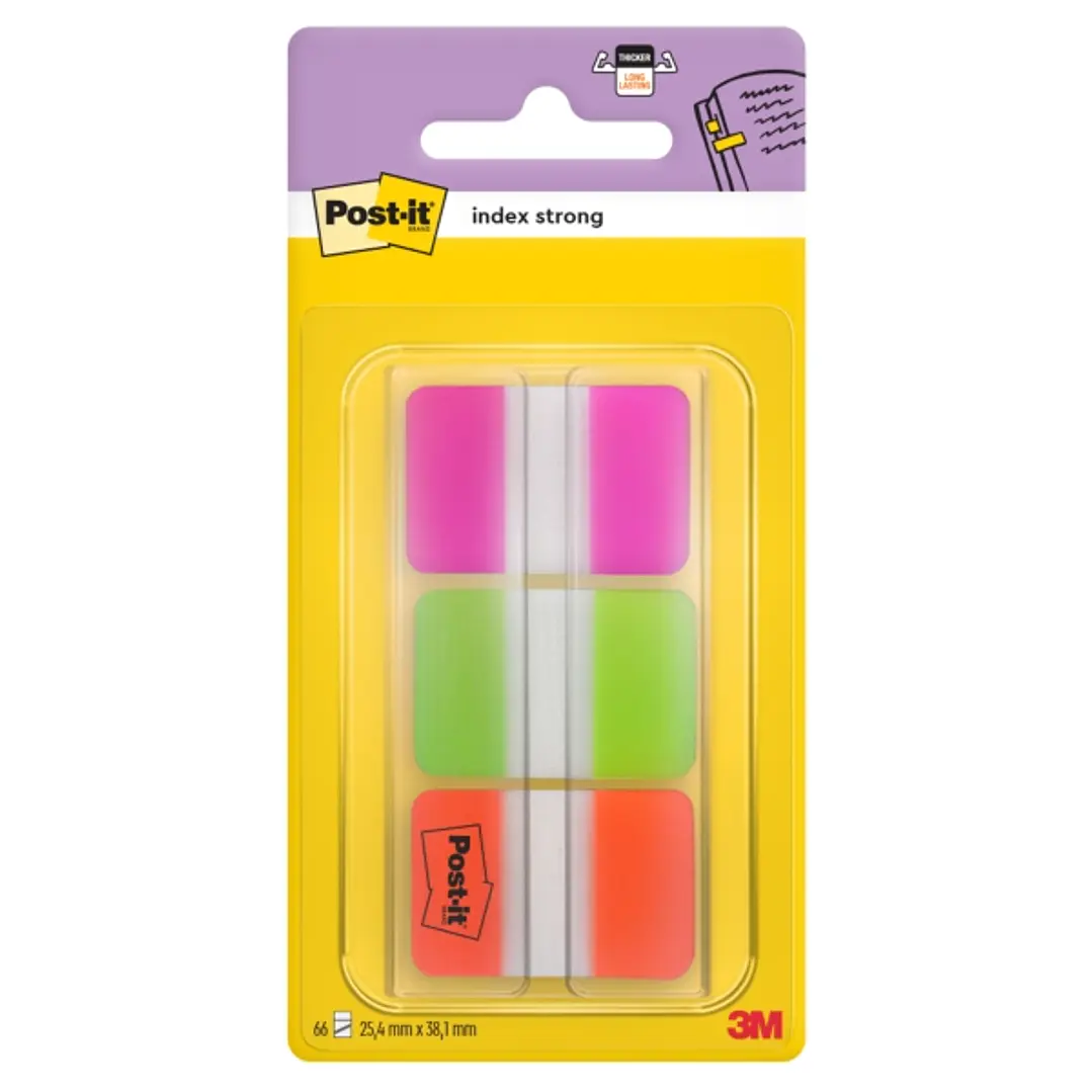 Post-It Index Dispensador con 66 Marcadores Reposicionables - Forma Rectangular - Colores Surtidos 1